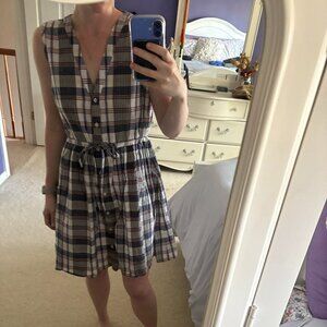 Gap Fit & Flare Plaid Dress